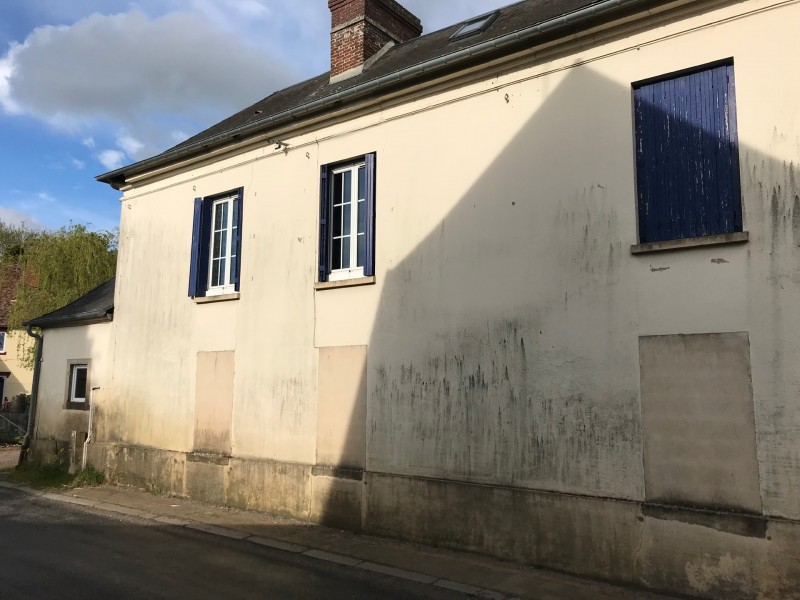 Rénovation d'un ravalement à Harcourt proche du Neubourg en Normandie