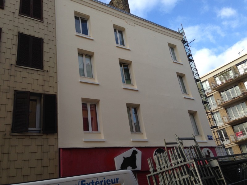 Entreprise de peinture pour la rénovation d’une façades extérieure en centre ville du Havre en Normandie dans le 76