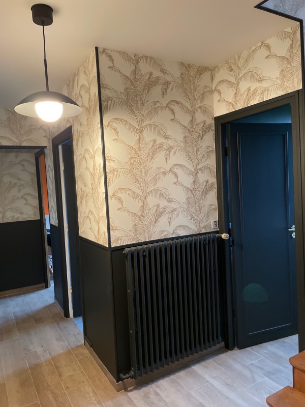 Entreprise de peinture pour la rénovation d’un couloir et d’une cage d’escalier au neubourg dans le 27 proche de Evreux en Normandie