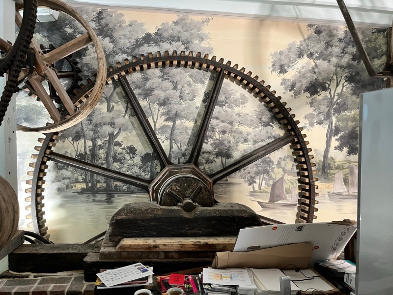 Pose de papier peint panoramique au neubourg proche de Evreux en Normandie dans le 27